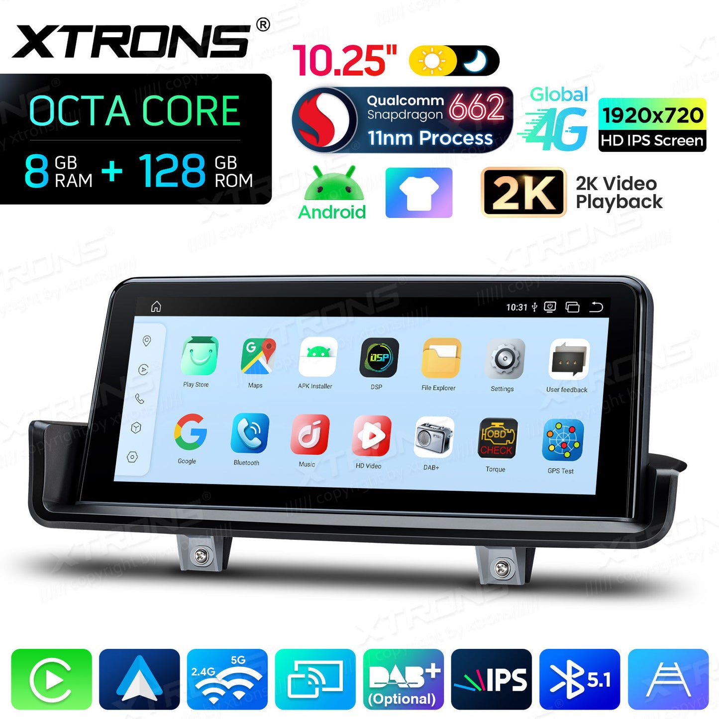 BMW E90/E91/E92/E93 (senza monitor di serie) Octacore 8/128 GB 10.25'' Android OS 4G carplay android auto wireless  QBBH1490UNL