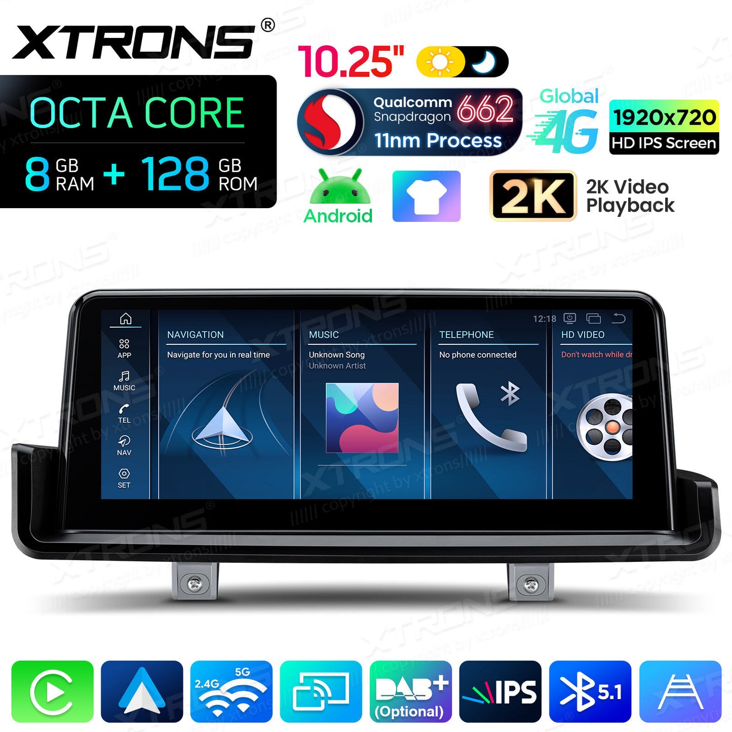 BMW E90/E91/E92/E93 (senza monitor di serie) Octacore 8/128 GB 10.25'' Android OS 4G carplay android auto wireless  QBBH1490UNL