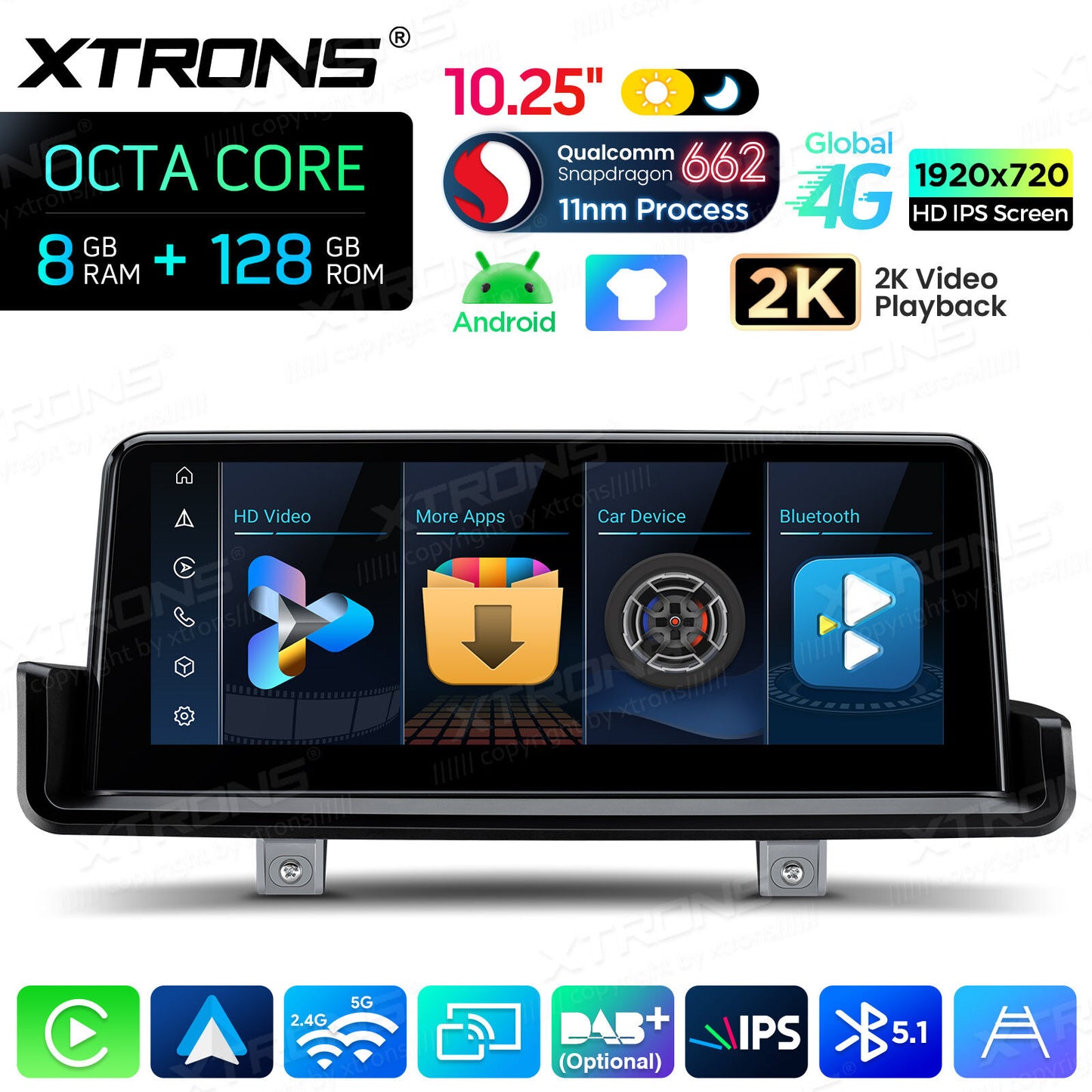 BMW E90/E91/E92/E93 (senza monitor di serie) Octacore 8/128 GB 10.25'' Android OS 4G carplay android auto wireless  QBBH1490UNL