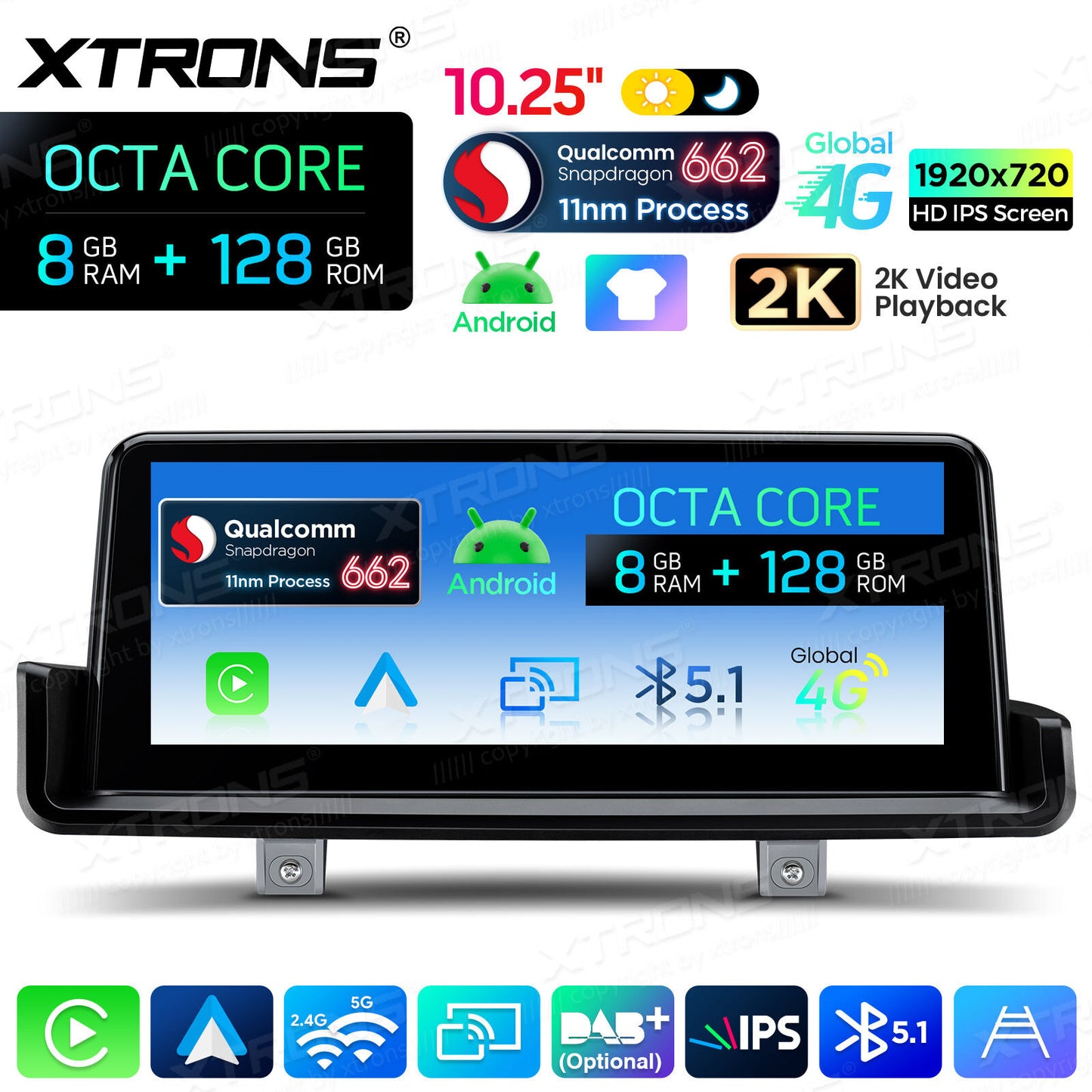 BMW E90/E91/E92/E93 (senza monitor di serie) Octacore 8/128 GB 10.25'' Android OS 4G carplay android auto wireless  QBBH1490UNL