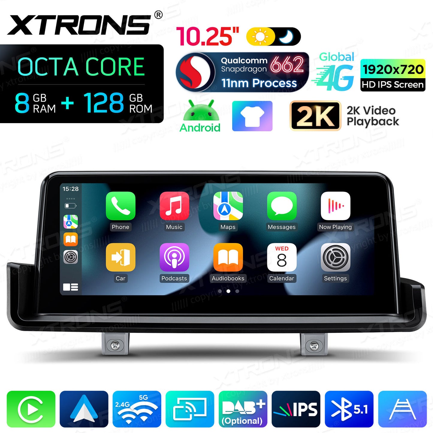 BMW E90/E91/E92/E93 (senza monitor di serie) Octacore 8/128 GB 10.25'' Android OS 4G carplay android auto wireless  QBBH1490UNL
