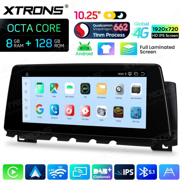 BMW | Serie 7 | Sistema operativo Android e OEM | Qualcomm 662 | Octa Core | 8 GB di RAM e 128 GB di ROM | QBBH14CIB12SV