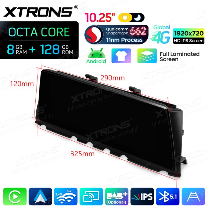 BMW | Serie 7 | Sistema operativo Android e OEM | Qualcomm 662 | Octa Core | 8 GB di RAM e 128 GB di ROM | QBBH14CIB12SV