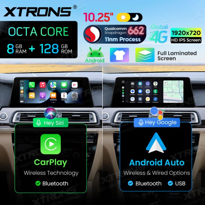 BMW | Serie 7 | Sistema operativo Android e OEM | Qualcomm 662 | Octa Core | 8 GB di RAM e 128 GB di ROM | QBBH14CIB12SV