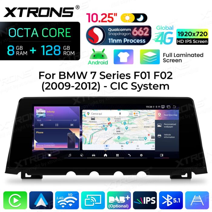 BMW | Serie 7 | Sistema operativo Android e OEM | Qualcomm 662 | Octa Core | 8 GB di RAM e 128 GB di ROM | QBBH14CIB12SV