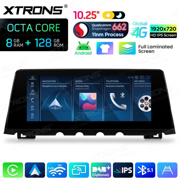 BMW | Serie 7 | Sistema operativo Android e OEM | Qualcomm 662 | Octa Core | 8 GB di RAM e 128 GB di ROM | QBBH14CIB12SV