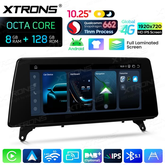 BMW X5 E70 X6 E71 CCC/CIC 10,25'' Android OS 8 Core 8+128GB 4G LTE CarPlay Android Auto QBBH14CIB12X5L