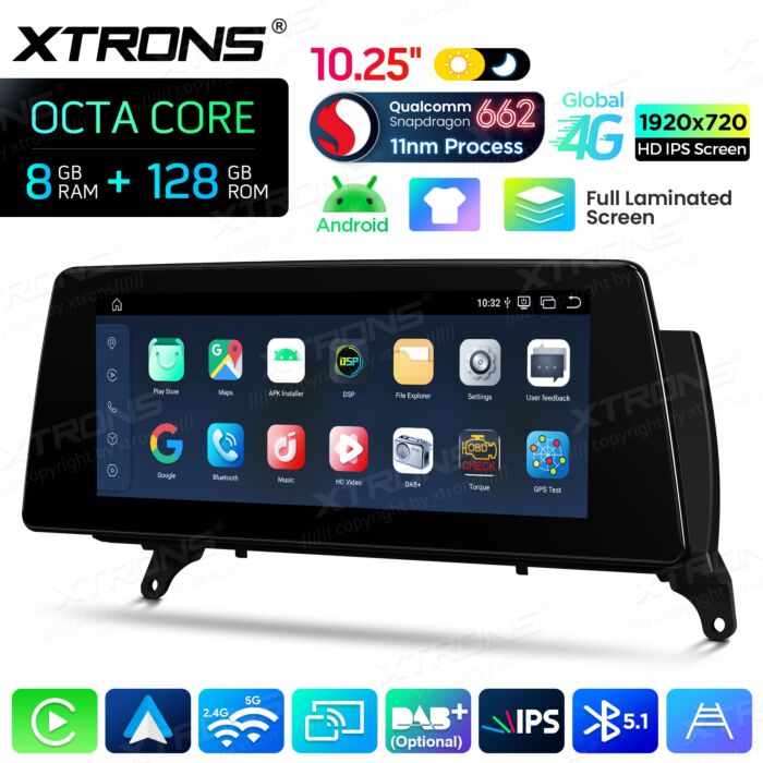 BMW X5 E70 X6 E71 CCC/CIC 10,25'' Android OS 8 Core 8+128GB 4G LTE CarPlay Android Auto QBBH14CIB12X5L