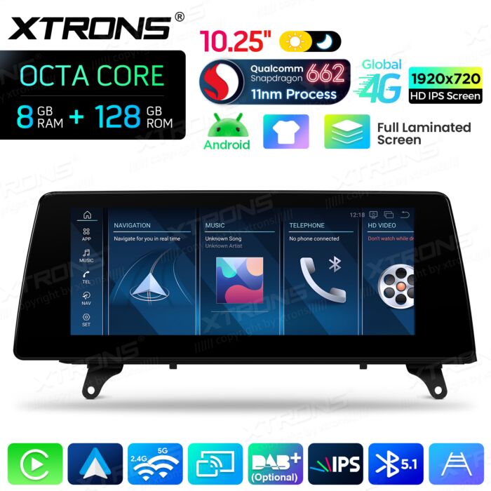BMW X5 E70 X6 E71 CCC/CIC 10,25'' Android OS 8 Core 8+128GB 4G LTE CarPlay Android Auto QBBH14CIB12X5L