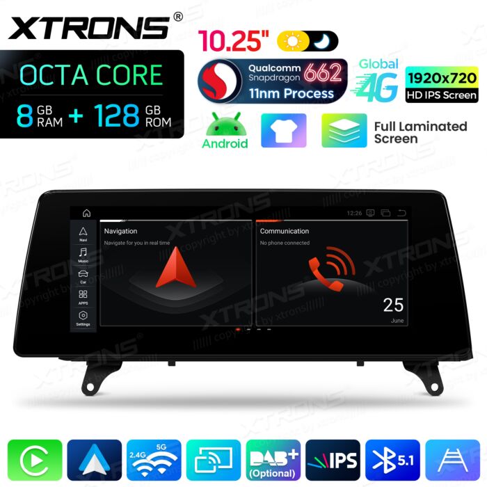 BMW X5 E70 X6 E71 CCC/CIC 10,25'' Android OS 8 Core 8+128GB 4G LTE CarPlay Android Auto QBBH14CIB12X5L
