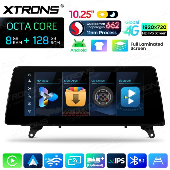 BMW X5 E70 X6 E71 CCC/CIC 10,25'' Android OS 8 Core 8+128GB 4G LTE CarPlay Android Auto QBBH14CIB12X5L