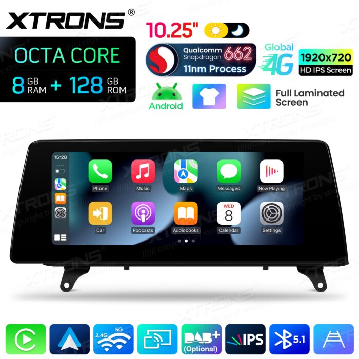 BMW X5 E70 X6 E71 CCC/CIC 10,25'' Android OS 8 Core 8+128GB 4G LTE CarPlay Android Auto QBBH14CIB12X5L