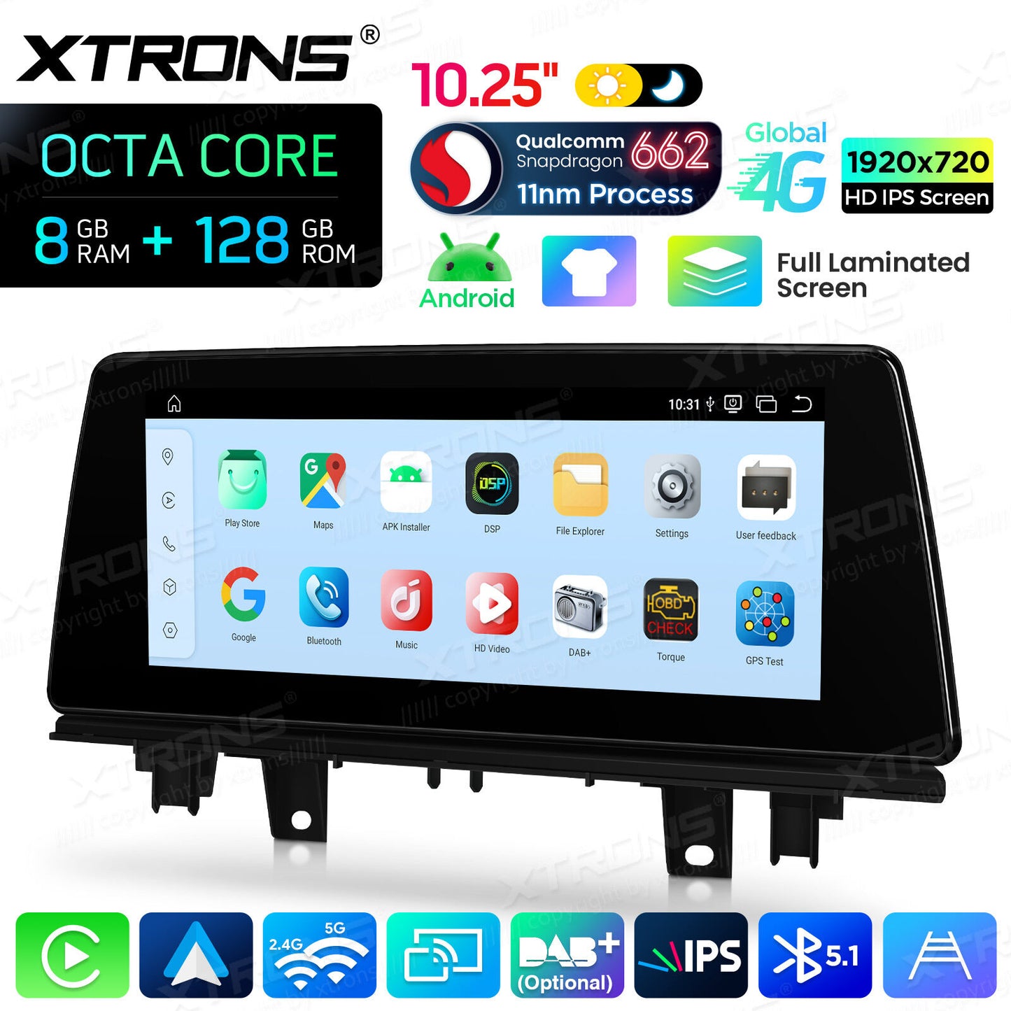 BMW X1 X2 F48 F49 F39 2016-2020 NBT 10,25" Qualcomm 668/680 Wireless CarPlay Android Auto Multimedia HD 1920*720 QLED Dual BT 4G LTE  QBBH14NB12X1N