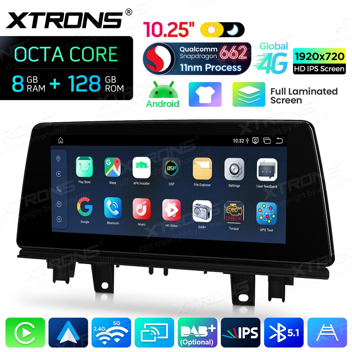 BMW X1 X2 F48 F49 F39 2016-2020 NBT 10,25" Qualcomm 668/680 Wireless CarPlay Android Auto Multimedia HD 1920*720 QLED Dual BT 4G LTE  QBBH14NB12X1N