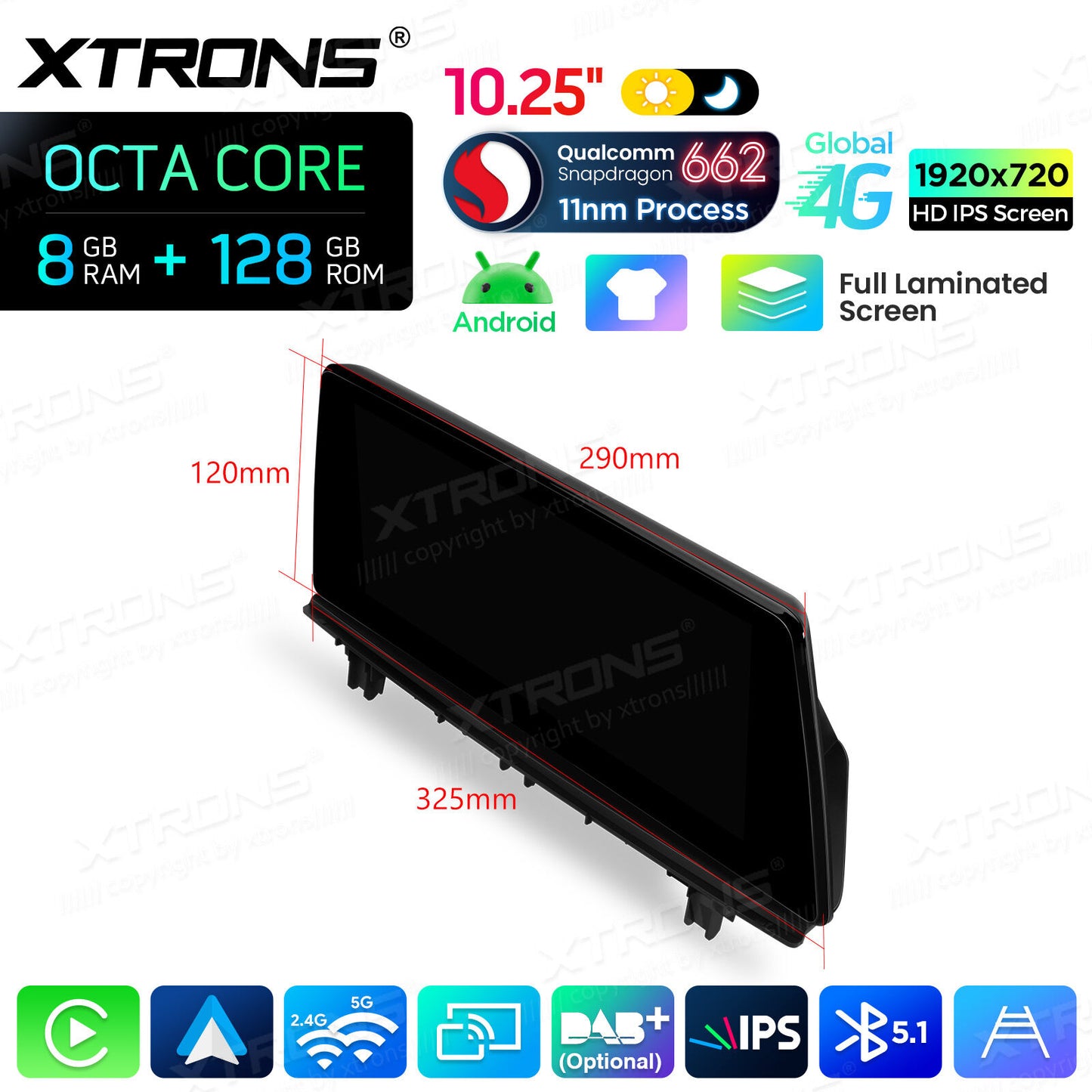 BMW X1 X2 F48 F49 F39 2016-2020 NBT 10,25" Qualcomm 668/680 Wireless CarPlay Android Auto Multimedia HD 1920*720 QLED Dual BT 4G LTE  QBBH14NB12X1N