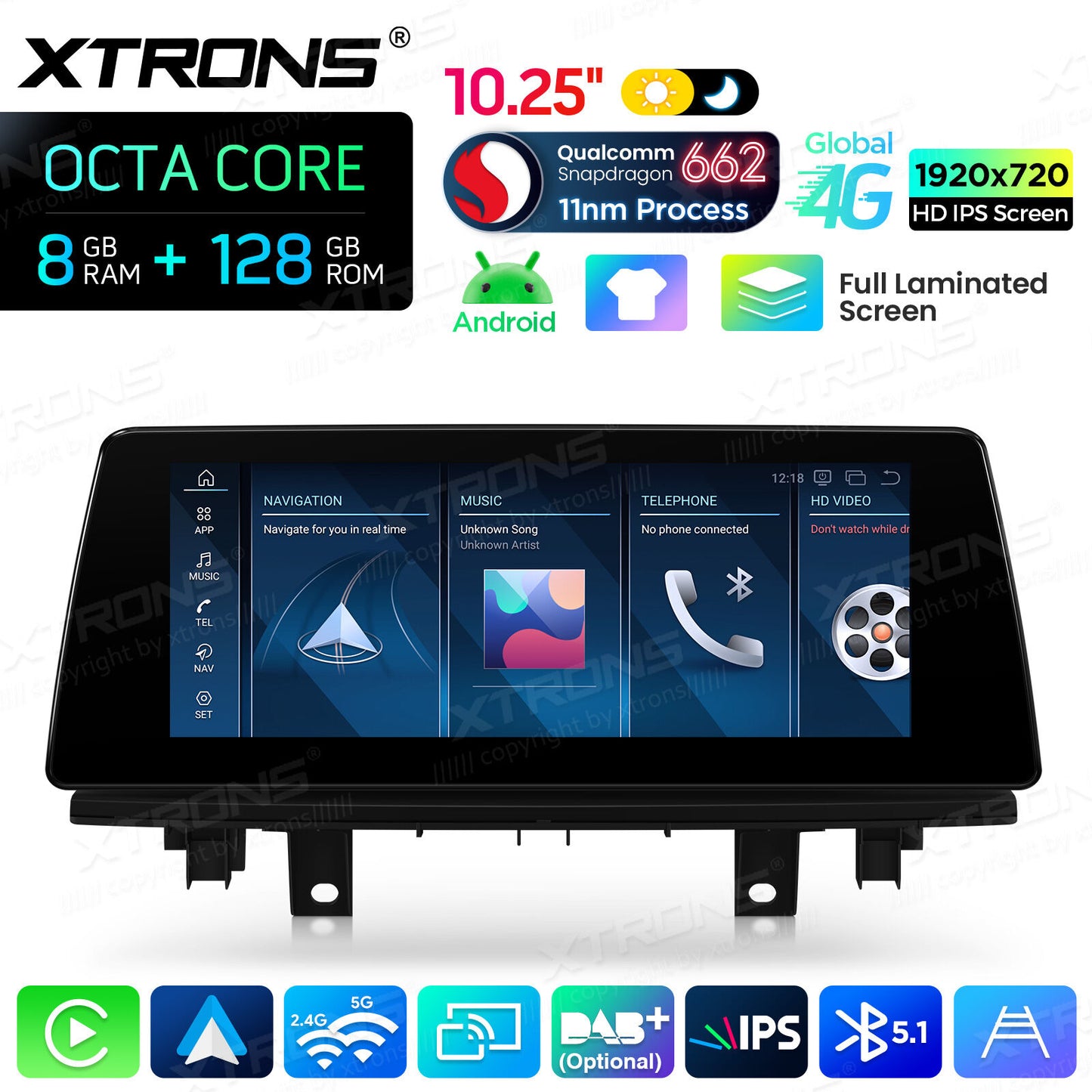 BMW X1 X2 F48 F49 F39 2016-2020 NBT 10,25" Qualcomm 668/680 Wireless CarPlay Android Auto Multimedia HD 1920*720 QLED Dual BT 4G LTE  QBBH14NB12X1N
