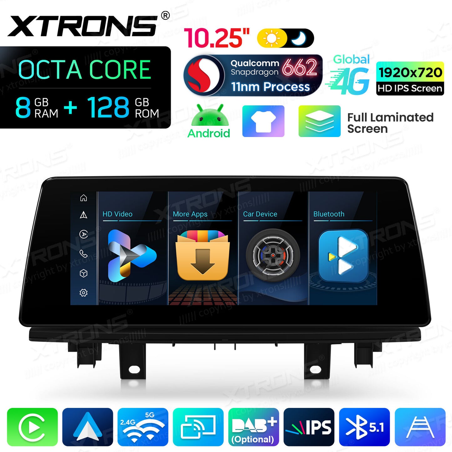 BMW X1 X2 F48 F49 F39 2016-2020 NBT 10,25" Qualcomm 668/680 Wireless CarPlay Android Auto Multimedia HD 1920*720 QLED Dual BT 4G LTE  QBBH14NB12X1N
