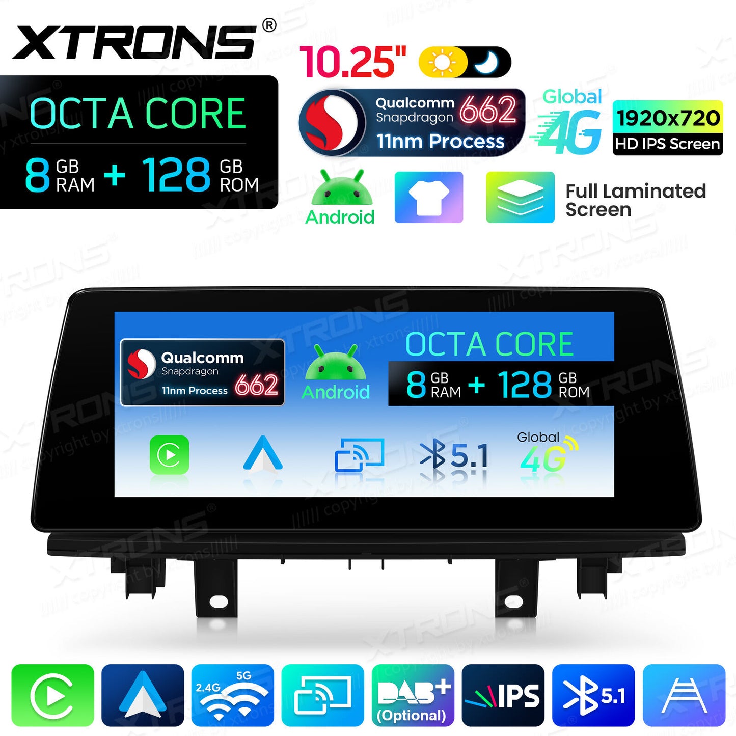 BMW X1 X2 F48 F49 F39 2016-2020 NBT 10,25" Qualcomm 668/680 Wireless CarPlay Android Auto Multimedia HD 1920*720 QLED Dual BT 4G LTE  QBBH14NB12X1N
