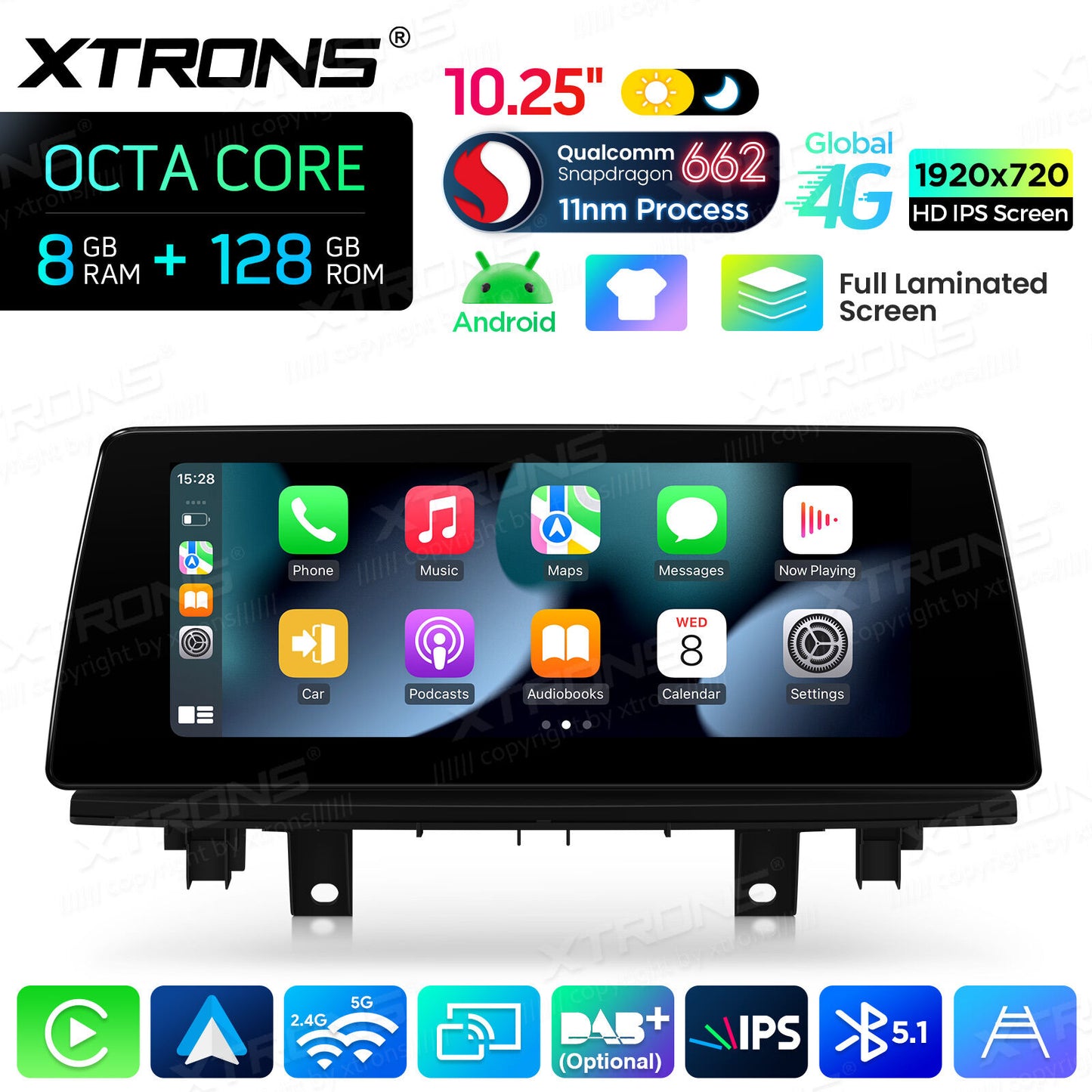 BMW X1 X2 F48 F49 F39 2016-2020 NBT 10,25" Qualcomm 668/680 Wireless CarPlay Android Auto Multimedia HD 1920*720 QLED Dual BT 4G LTE  QBBH14NB12X1N