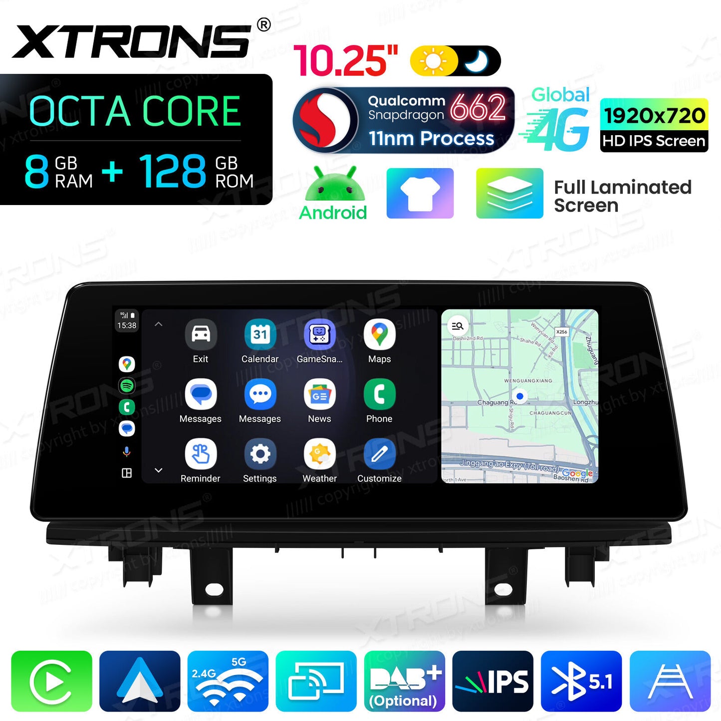 BMW X1 X2 F48 F49 F39 2016-2020 NBT 10,25" Qualcomm 668/680 Wireless CarPlay Android Auto Multimedia HD 1920*720 QLED Dual BT 4G LTE  QBBH14NB12X1N