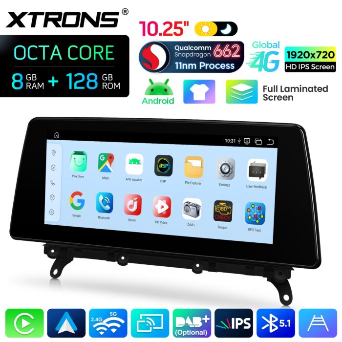 BMW | X3 / X4 | Sistema operativo Android e OEM | Qualcomm 662 | Octa Core | 8 GB di RAM e 128 GB di ROM | QBBH14NB12X3