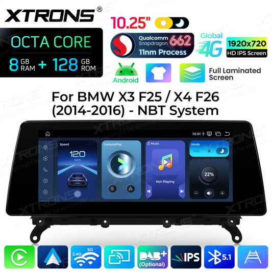 BMW | X3 / X4 | Sistema operativo Android e OEM | Qualcomm 662 | Octa Core | 8 GB di RAM e 128 GB di ROM | QBBH14NB12X3