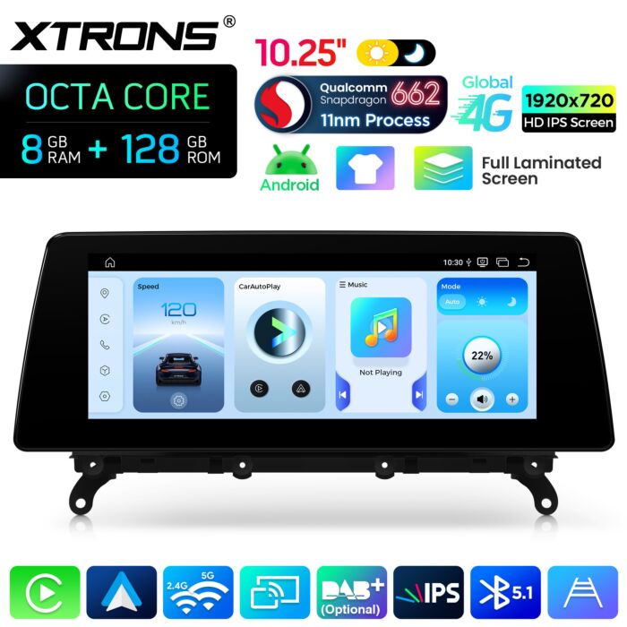 BMW | X3 / X4 | Sistema operativo Android e OEM | Qualcomm 662 | Octa Core | 8 GB di RAM e 128 GB di ROM | QBBH14NB12X3