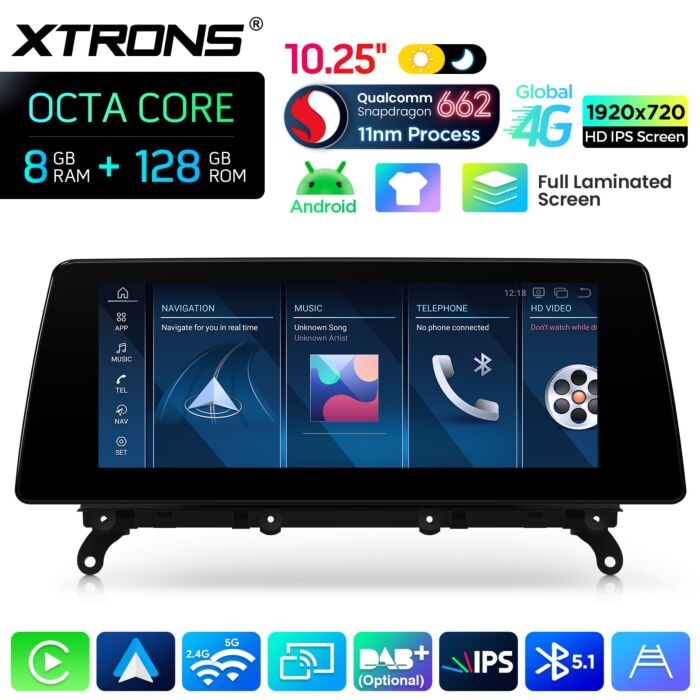 BMW | X3 / X4 | Sistema operativo Android e OEM | Qualcomm 662 | Octa Core | 8 GB di RAM e 128 GB di ROM | QBBH14NB12X3