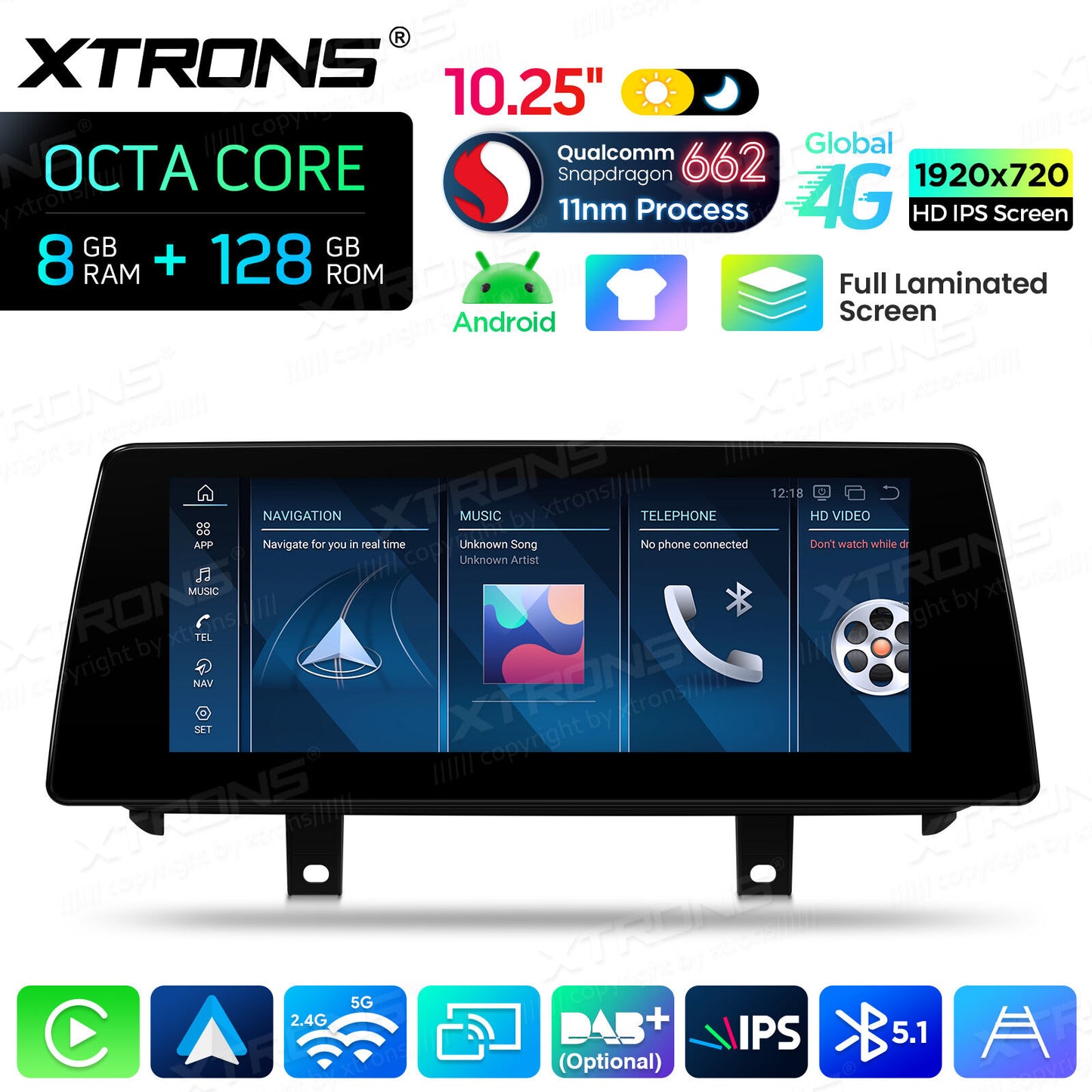 BMW X5 F15/X6 F16  NBT  Sistema operativo Android e OEM | Qualcomm 662 | Octa Core | 8 GB di RAM e 128 GB di ROM | Carpla Android auto wireless QBBH14NB12X5N
