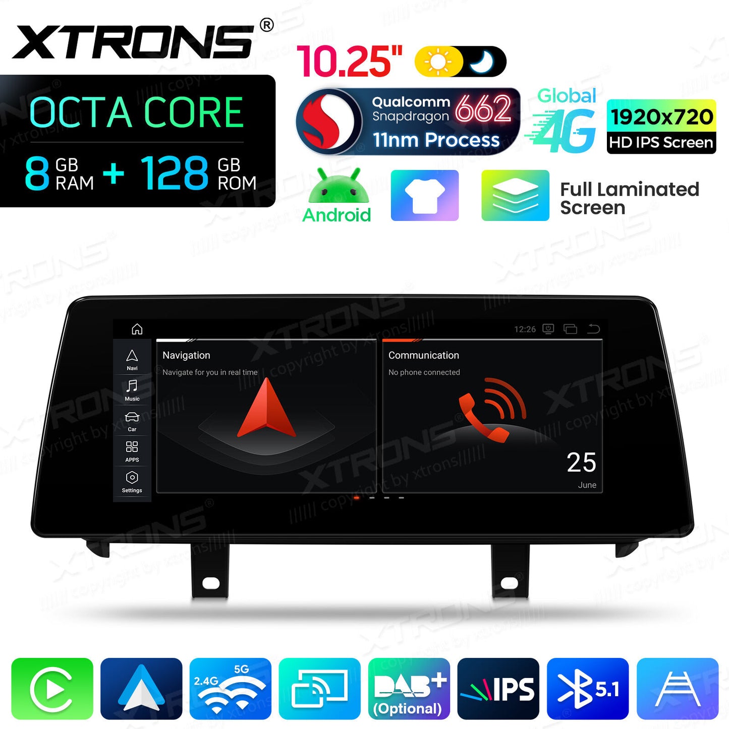 BMW X5 F15/X6 F16  NBT  Sistema operativo Android e OEM | Qualcomm 662 | Octa Core | 8 GB di RAM e 128 GB di ROM | Carpla Android auto wireless QBBH14NB12X5N