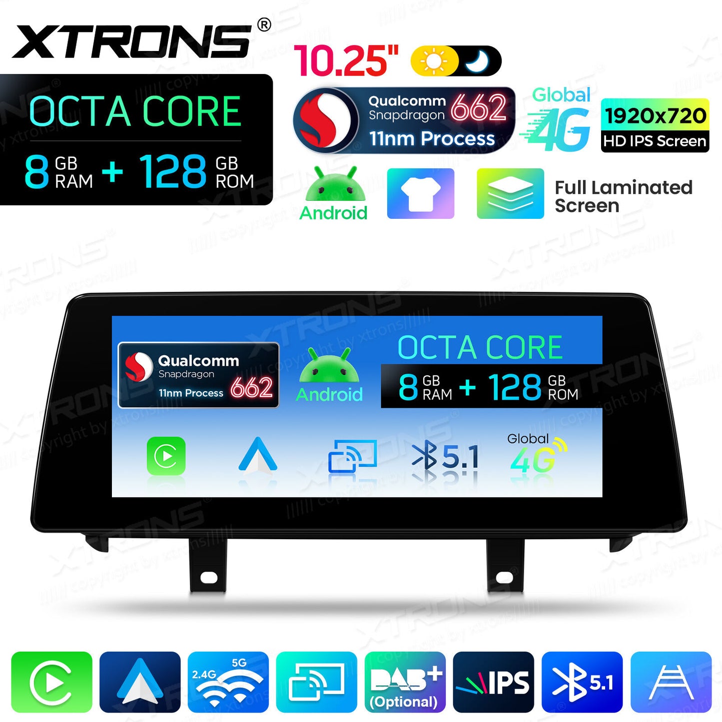 BMW X5 F15/X6 F16  NBT  Sistema operativo Android e OEM | Qualcomm 662 | Octa Core | 8 GB di RAM e 128 GB di ROM | Carpla Android auto wireless QBBH14NB12X5N