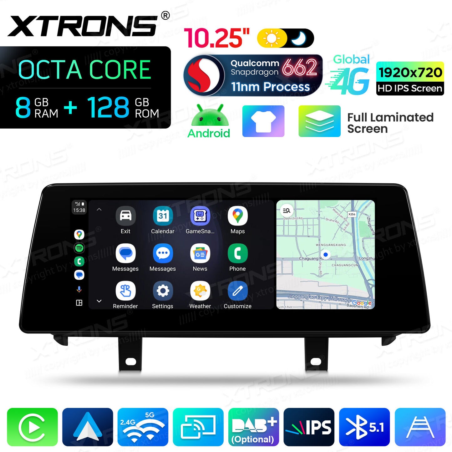 BMW X5 F15/X6 F16  NBT  Sistema operativo Android e OEM | Qualcomm 662 | Octa Core | 8 GB di RAM e 128 GB di ROM | Carpla Android auto wireless QBBH14NB12X5N