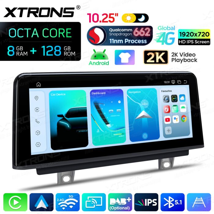 BMW | Serie 3 / Serie 4 / M3 / M4 | Sistema operativo Android e sistema OEM | Qualcomm 662 | Octa Core | 8 GB di RAM e 128 GB di ROM | QBBH14NBTH