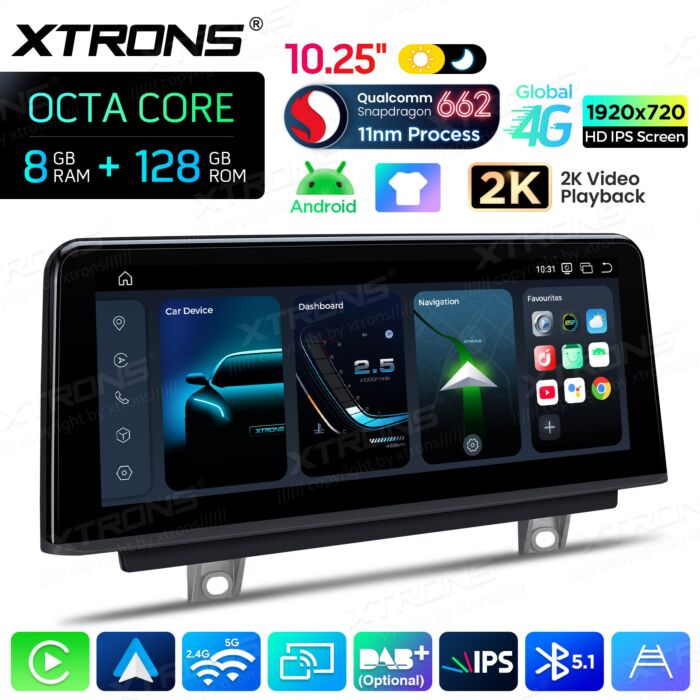 BMW | Serie 3 / Serie 4 / M3 / M4 | Sistema operativo Android e sistema OEM | Qualcomm 662 | Octa Core | 8 GB di RAM e 128 GB di ROM | QBBH14NBTH