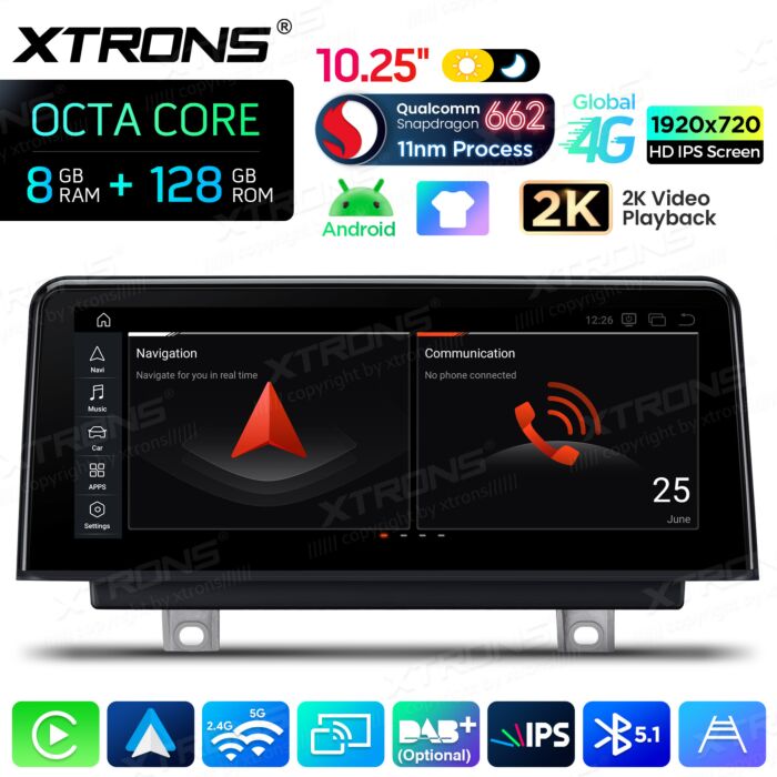 BMW | Serie 3 / Serie 4 / M3 / M4 | Sistema operativo Android e sistema OEM | Qualcomm 662 | Octa Core | 8 GB di RAM e 128 GB di ROM | QBBH14NBTH
