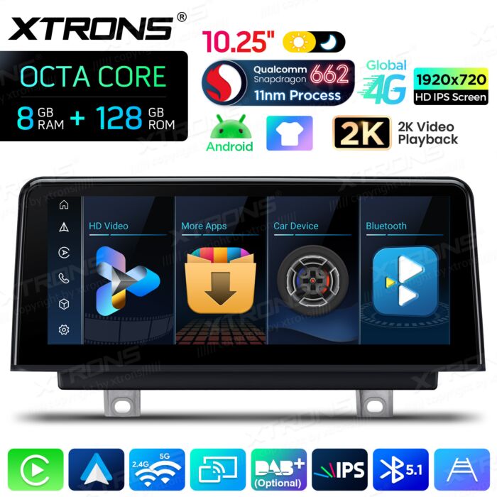 BMW | Serie 3 / Serie 4 / M3 / M4 | Sistema operativo Android e sistema OEM | Qualcomm 662 | Octa Core | 8 GB di RAM e 128 GB di ROM | QBBH14NBTH