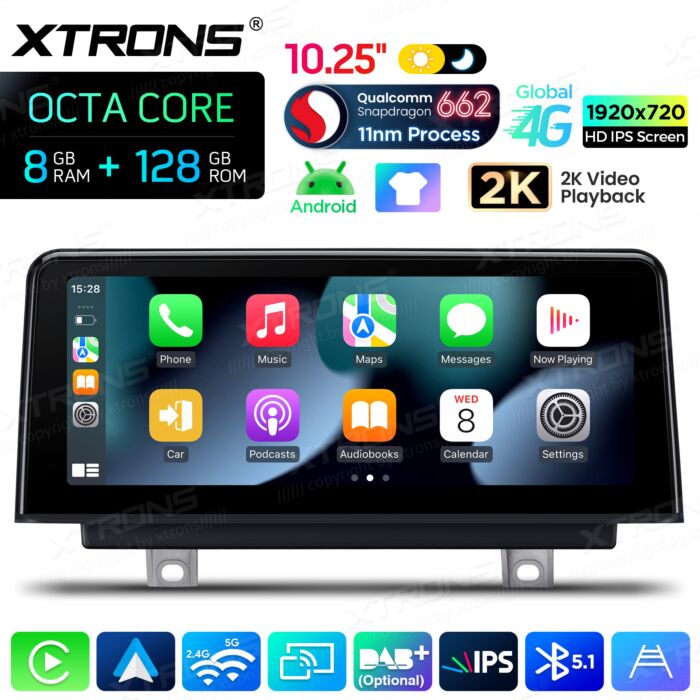BMW | Serie 3 / Serie 4 / M3 / M4 | Sistema operativo Android e sistema OEM | Qualcomm 662 | Octa Core | 8 GB di RAM e 128 GB di ROM | QBBH14NBTH