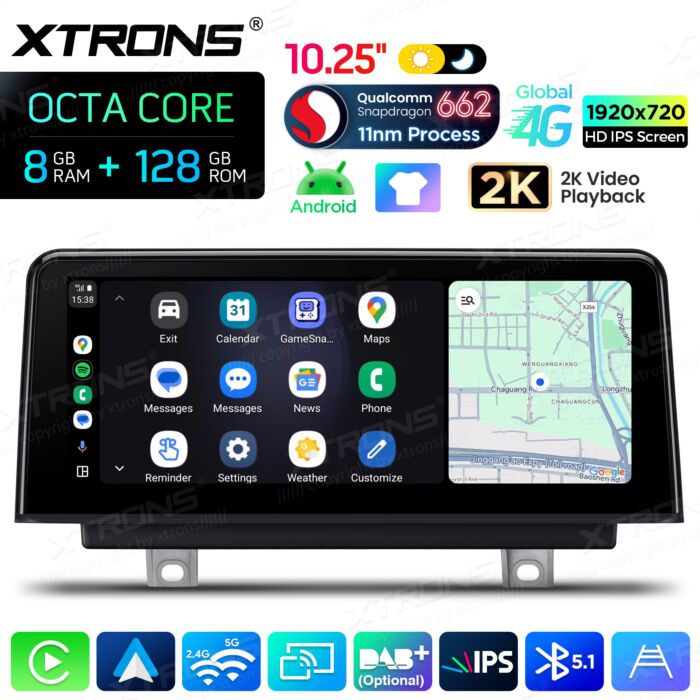 BMW | Serie 3 / Serie 4 / M3 / M4 | Sistema operativo Android e sistema OEM | Qualcomm 662 | Octa Core | 8 GB di RAM e 128 GB di ROM | QBBH14NBTH