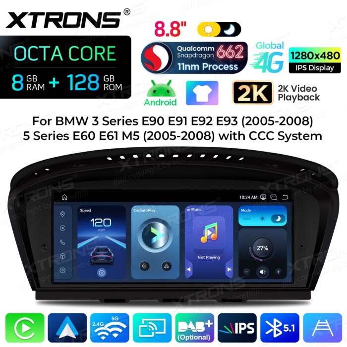BMW | Serie 3 / 5 | Sistema operativo Android e OEM | Qualcomm 662 | Octa Core | 8 GB di RAM e 128 GB di ROM | QBBH8460CC