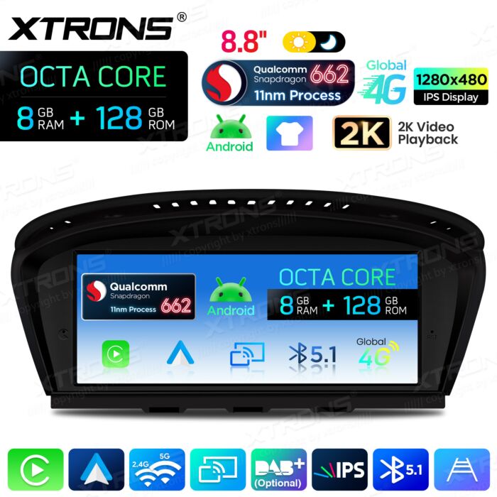 BMW | Serie 3 / 5 | Sistema operativo Android e OEM | Qualcomm 662 | Octa Core | 8 GB di RAM e 128 GB di ROM | QBBH8460CC