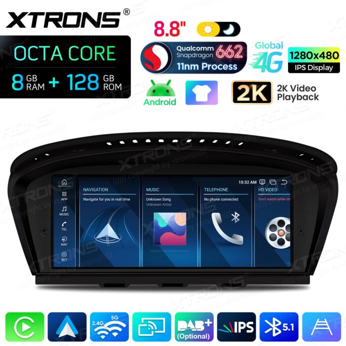 BMW | Serie 3 / 5 | Sistema operativo Android e OEM | Qualcomm 662 | Octa Core | 8 GB di RAM e 128 GB di ROM | QBBH8460CI