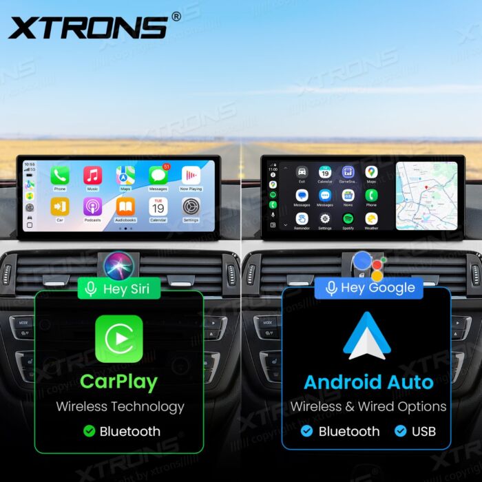 BMW 3 4 Series F30 F31 F32 F33 F34 F36 - 12,3" Android 14 Car Radio Snapdragon 680 Carplay Android Auto wireless GPS WIFI BT USB QBBHW24THNBL