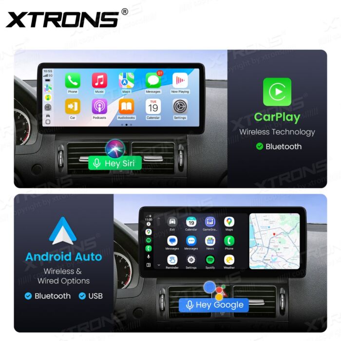 Autoradio Android da 12,3" per Mercedes-Benz Classe C W204 | Apple CarPlay e Android Auto | QBMH2440M12C40