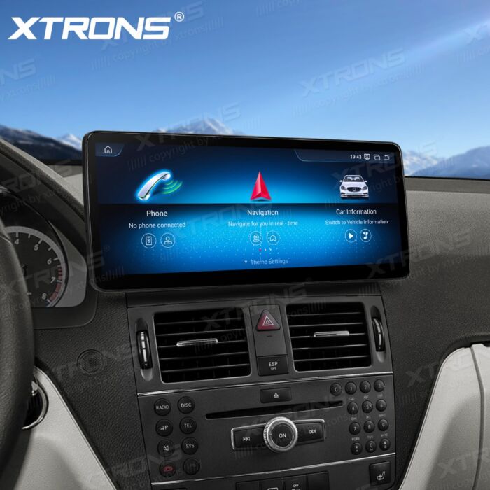Autoradio Android da 12,3" per Mercedes-Benz Classe C W204 | Apple CarPlay e Android Auto | QBMH2440M12C40