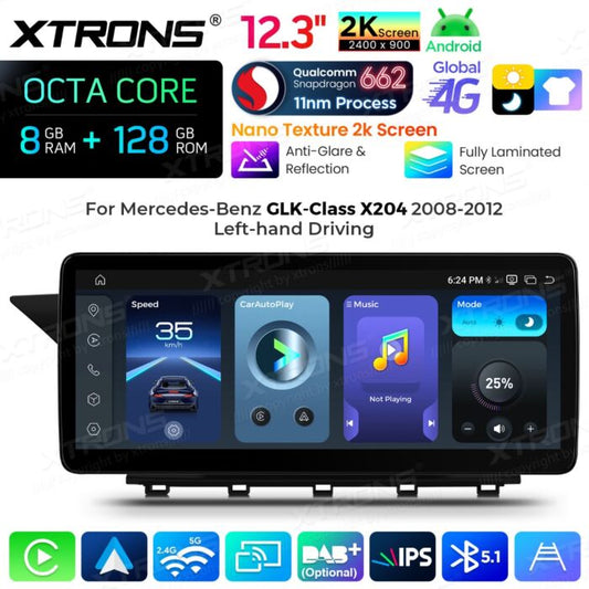 Autoradio Android da 12,3" per Mercedes-Benz Classe GLK | Apple CarPlay e Android Auto | QBMH2440M12GLK40L