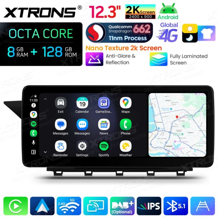 Autoradio Android da 12,3" per Mercedes-Benz Classe GLK | Apple CarPlay e Android Auto | QBMH2440M12GLK40L