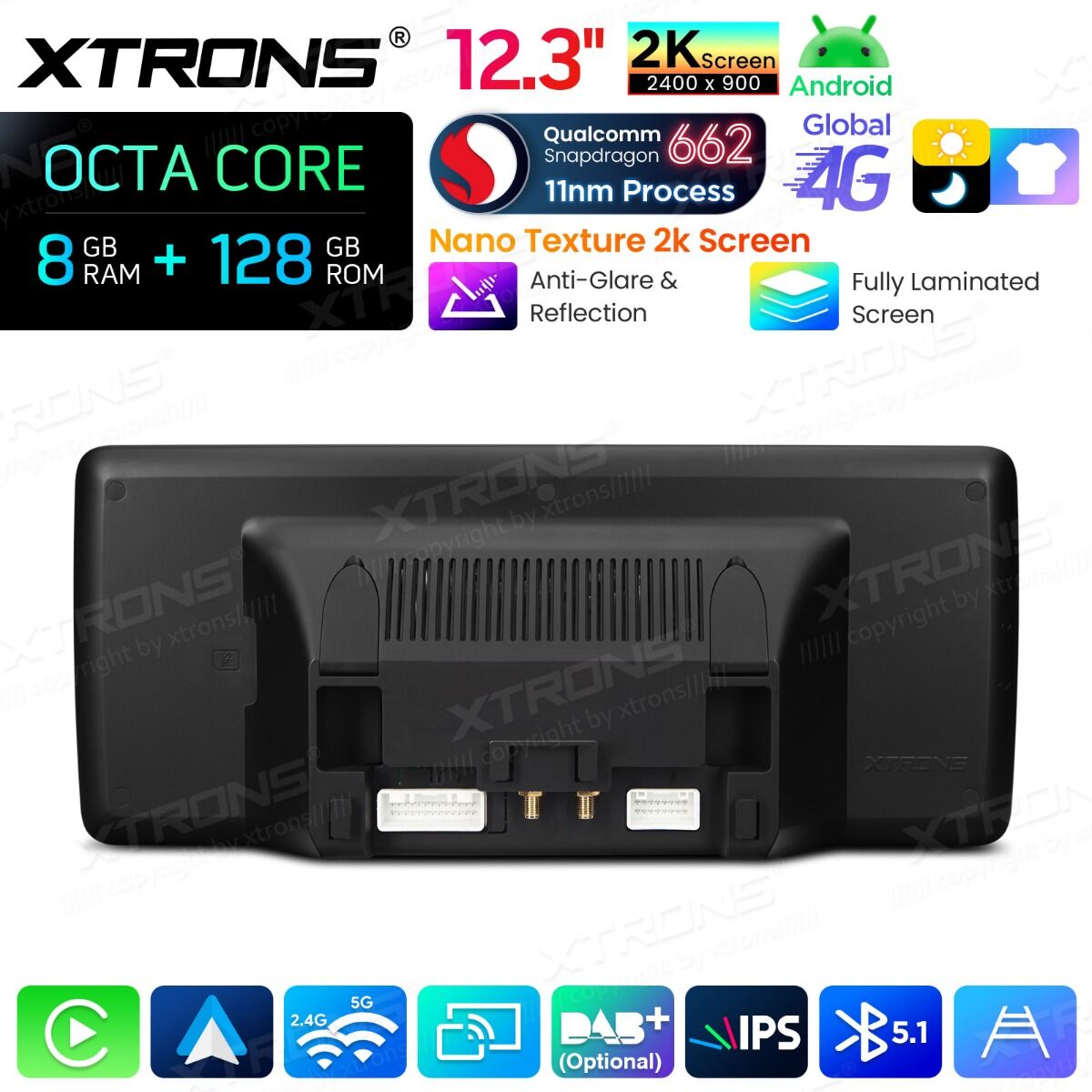 Autoradio Android da 12,3" per Mercedes-Benz Classe B | Apple CarPlay e Android Auto  QBMH2450M12BL