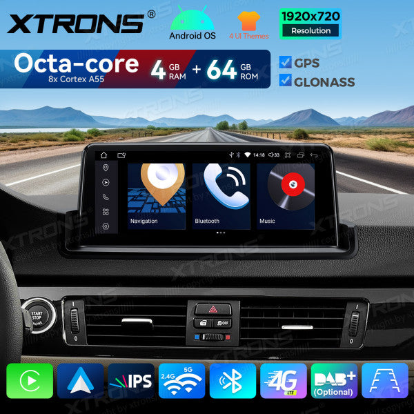 BMW E90/E91/E92/E93 senza monitor di serie  Octacore 4/64 GB 10.25'' Android OS 4G carplay android auto wireless QDB1090UNR