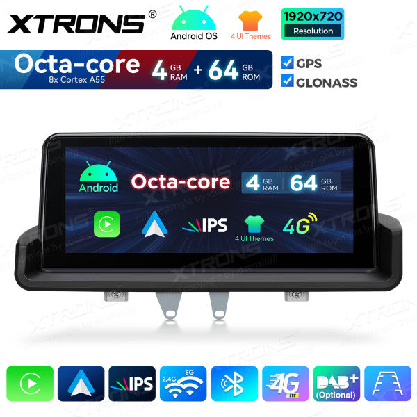 BMW E90/E91/E92/E93 senza monitor di serie  Octacore 4/64 GB 10.25'' Android OS 4G carplay android auto wireless QDB1090UNR