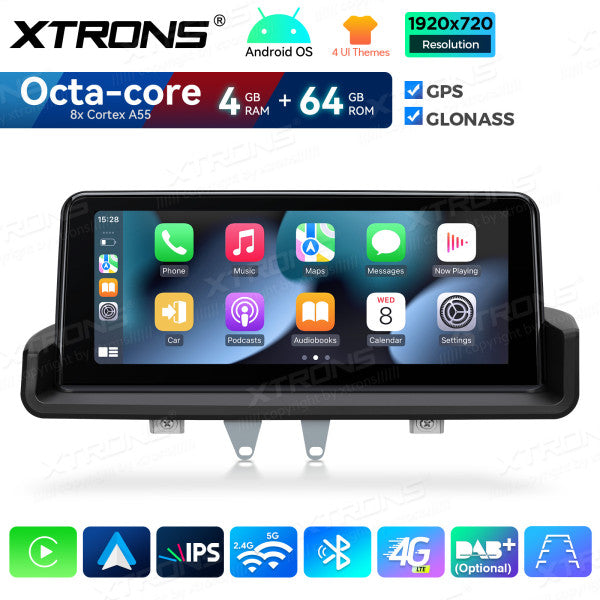 BMW E90/E91/E92/E93 senza monitor di serie  Octacore 4/64 GB 10.25'' Android OS 4G carplay android auto wireless QDB1090UNR